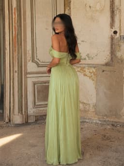 فستان سهرة طويل💚 2